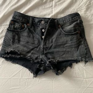 Levi Strauss black denim shorts